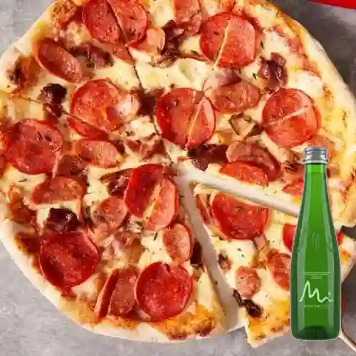 Combo Pizza Maialona + Agua Manantial con Gas 300 ml