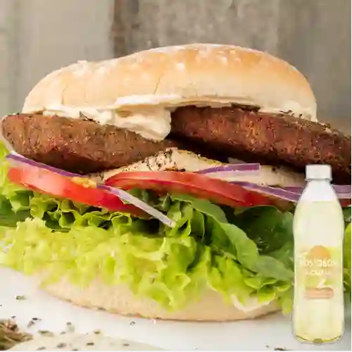 Hamburguesa de Falafel +Acqua Frutos Citricos 500ml