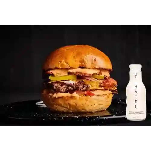 Hamburguesa Malibu Smash +Hatsu Blanco Mangostino 400ml