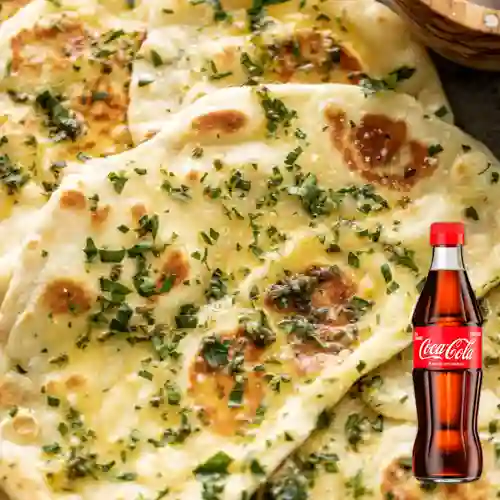 Combo Naan-garlic + Coca Cola Original 300ML