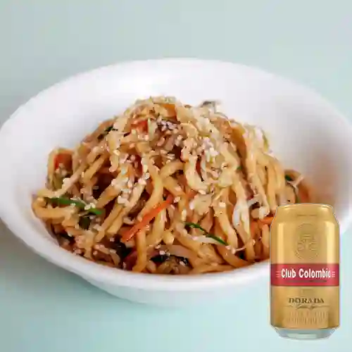 Combo Fideos + Cerveza Club Colombia Dorada Lta 330ml