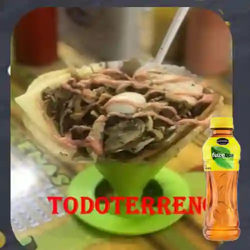 Combo Arepa Todoterreno + Fuze Tea Limón 400ML