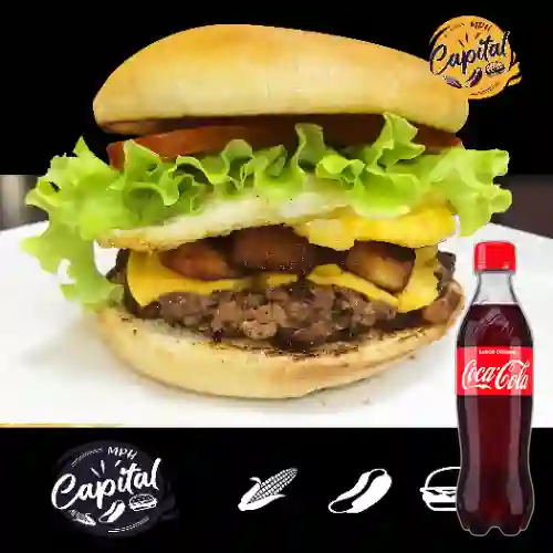 Combo Hamburguesa Colombiana +Cocacola Orig 400ml