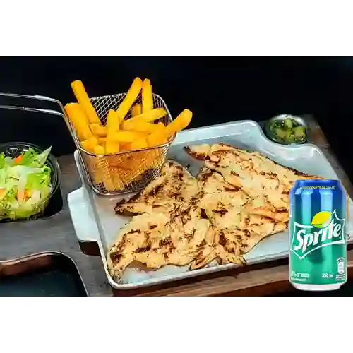 Combo Pechuga Al Carbón 250 gr +Sprite Orig 350ml