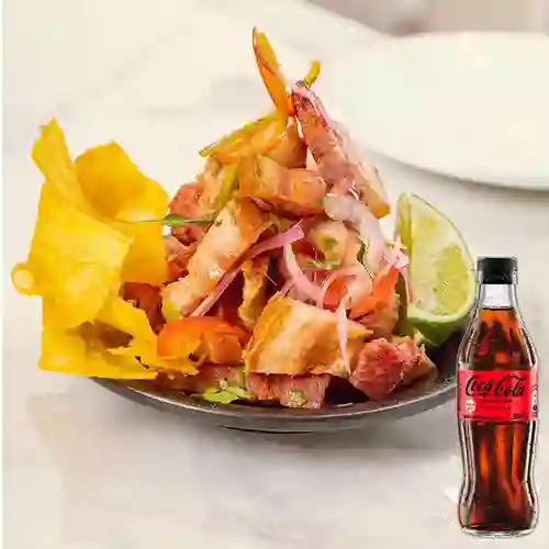 Combo Ceviche de Chicharron +Cocacola S/az 300ML