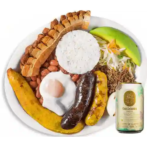 Combo Bandeja Paisa + Club Colombia Dorada 330 ml