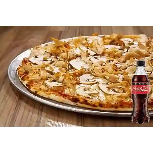 Pizza Pollo&Champiñones Personal +Cocacola S/az 400ML