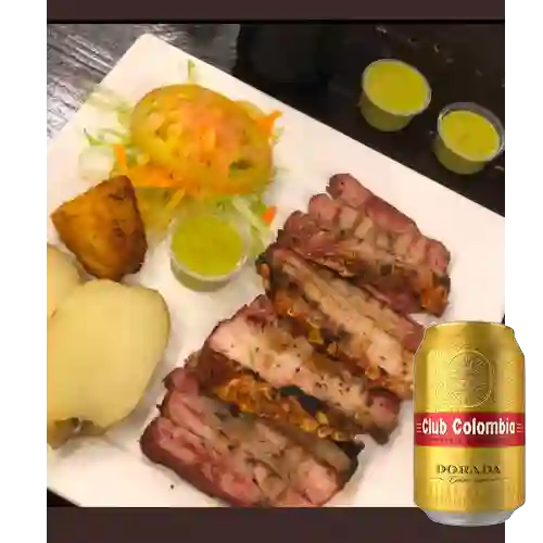 Combo Panceta Barril + Club Colombia Dorada 355 ml