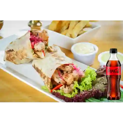 Combo Shawarma de Pollo + Coca-Cola CERO 400ml