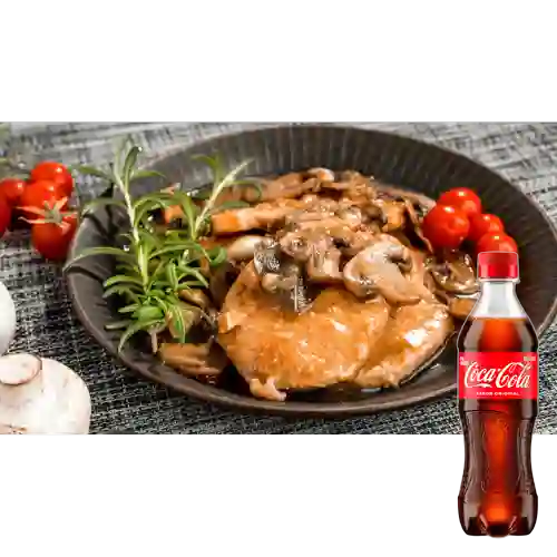 Combo Cerdo Asado en Salsa Crema +Cocacola Orig 400ml