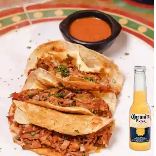Combo Tacos de Birria + Corona 210 ml