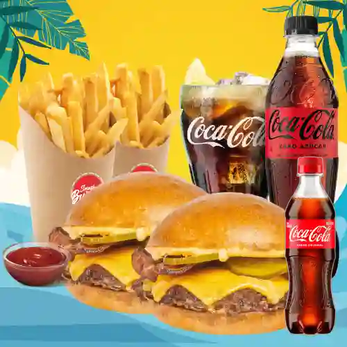 Combo 2X1 con Papas + Coca Cola Original 400 ml