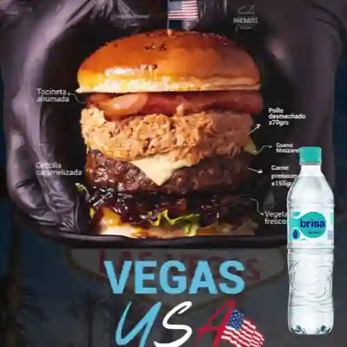 Combo Hamburguesa Vegas + Brisa Sin Gas 600ML