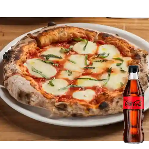 Combo Pizza Margarita Di Búfala +Cocacola Zero 300ml
