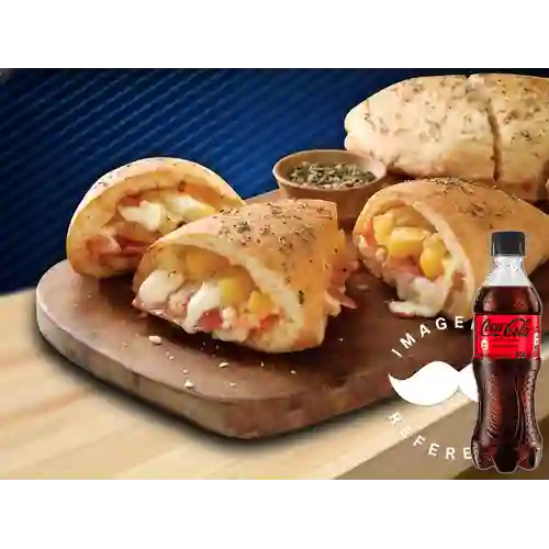 Combo Calzone Hawaiano + Coca Cola Sin Azúcar 400 ml
