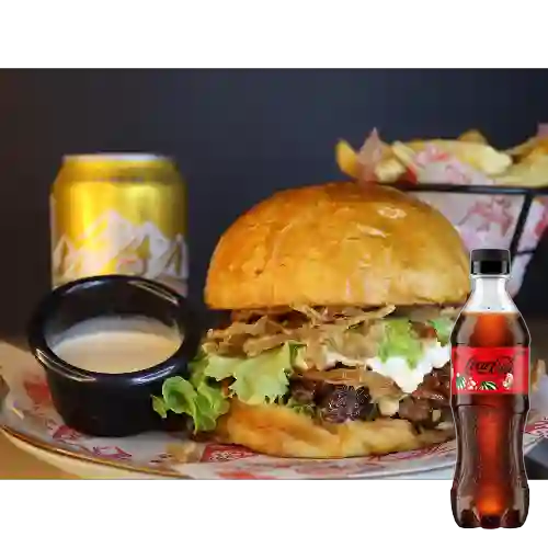 Hamburguesa la Glotona +Cocacola Zero Personal 400Ml