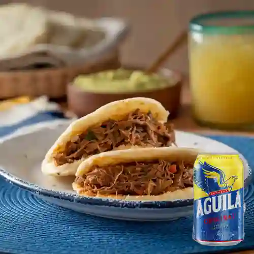 Combo Arepa Quinterito + Aguila Orig Lta 330ml