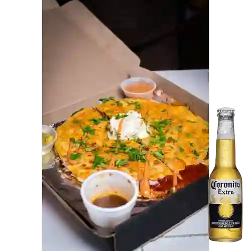Combo Pizza Birria + Cerveza Coronita