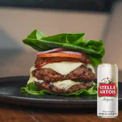 Combo Slim Burger + Stella Artois 250 ml