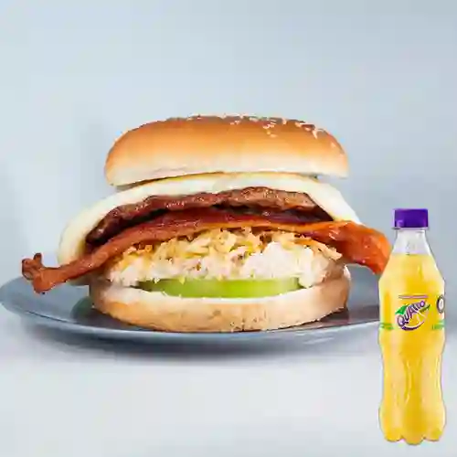 Hamburguesa Especial Queso&Tocineta +Quatro Org 400ML
