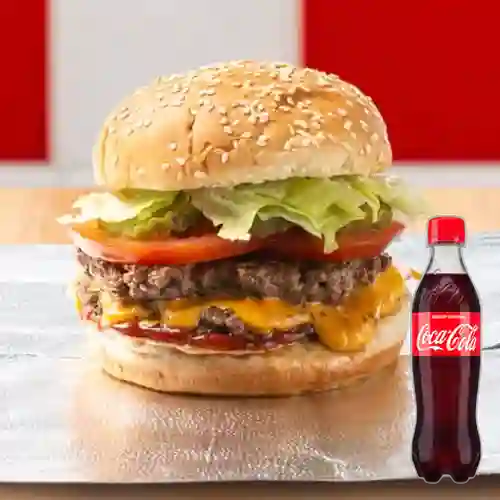 Combo Hamburguesa c/ Queso +cocacola Orig 500ml