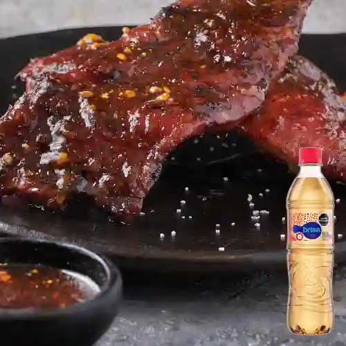 Costillas St Louis Bbq +Brisa Sabor Manzana 600ML
