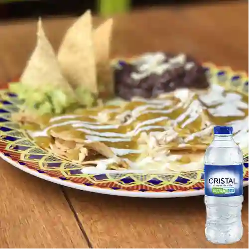 Combo Enchiladas + Cristal Sin Gas 400 ml