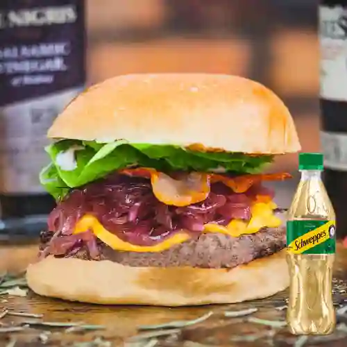 Hamburguesa Ambar 140gr +Ginger Ale Schweppes 400ml