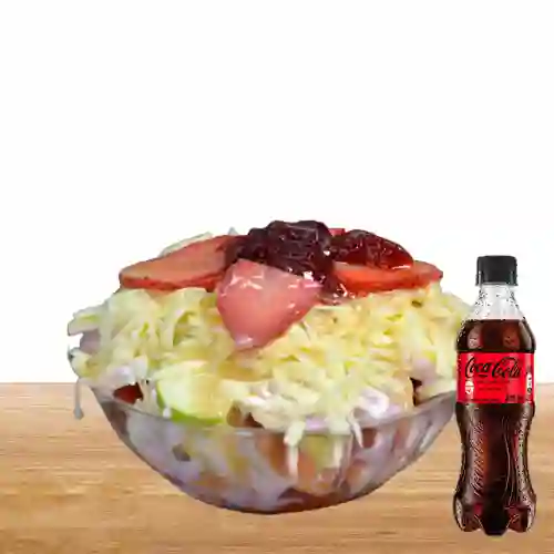Combo Ensalada de Frutas Mr. Lechón + Cocacola S/az 400 ml