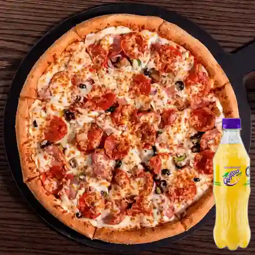 Combo Pizza de Carnes Mixta + Quatro Original 400ML