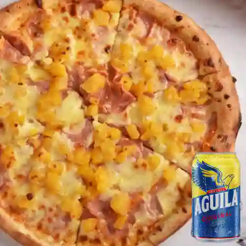 Combo Pizza Hawaiana Personal + Aguila Orig Lta 330ml