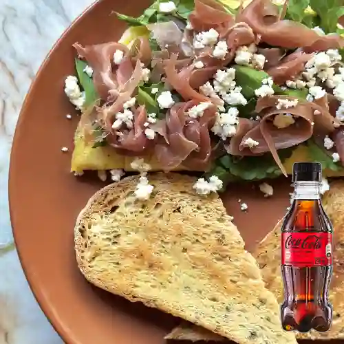 Combo Omelette Serrano + Coca Cola Sin Azúcar 250ML