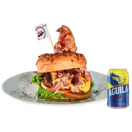 Combo Famy Burger + Papas a la Francesa + Aguila Orig Lata 330ml