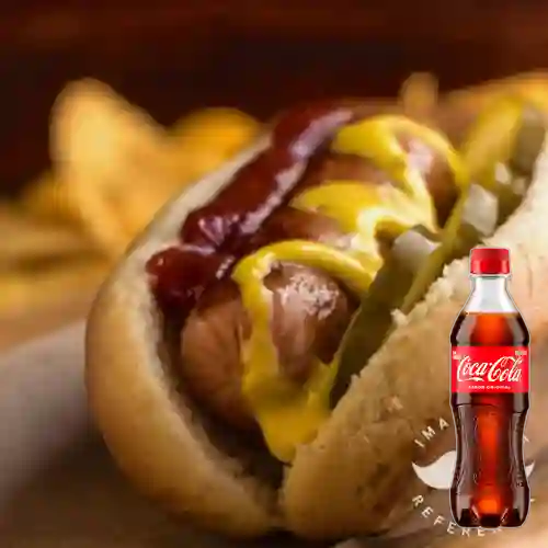 Combo Perro Sencillo + Coca-Cola Sabor Original 400 ml