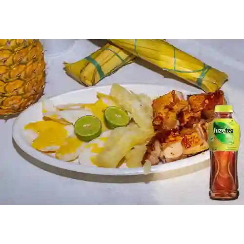 Combo Chicharrón Crocante 150 gr +Fuzetea Limón 500ml