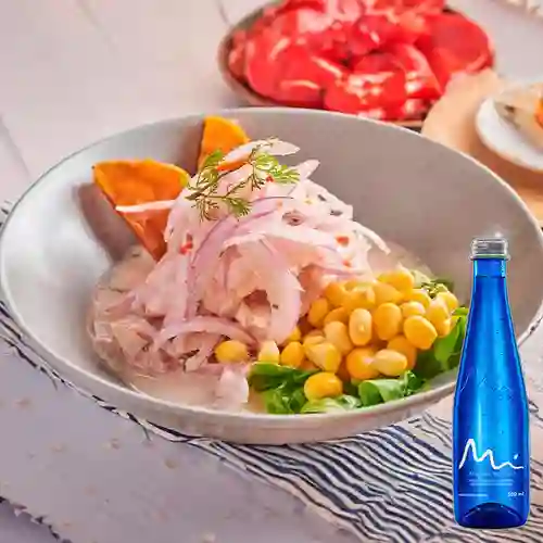Combo Ceviche Clásico Peruanazo + Manantial Sin Gas 500 ml