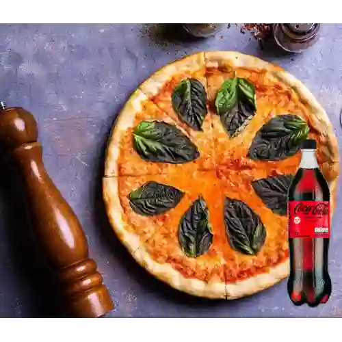 Combo Pizza Mediana Margarita + Coca Cola Sin Azúcar 1.5L