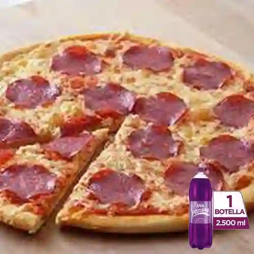 Combo Pizza Salami + Uva Postobon 2.5 L