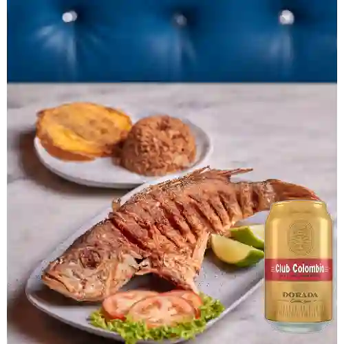 Combo Pargo Frito + Club col. Dorada Lta 330ml