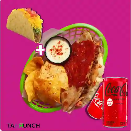 Combo Quesawrap + Taco y Gaseosa + Coca Cola Sin Azúcar 235ML