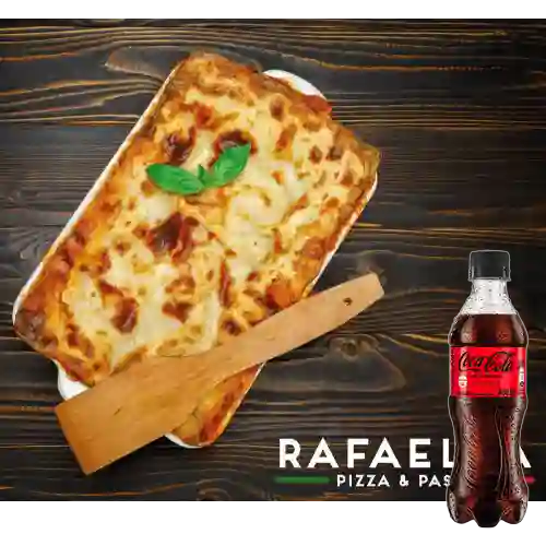Combo Lasaña Tocineta Boloñesa +Cocacola S/az 400ml