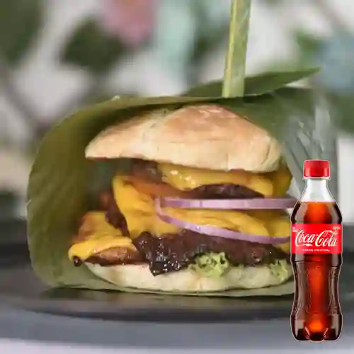Hamburguesa Homeburguer Doble Carne +CocaCola Org 400ml