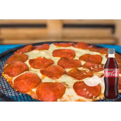 Combo Pizza Peperoni + Coca-Cola Sabor Ligero 300 ml