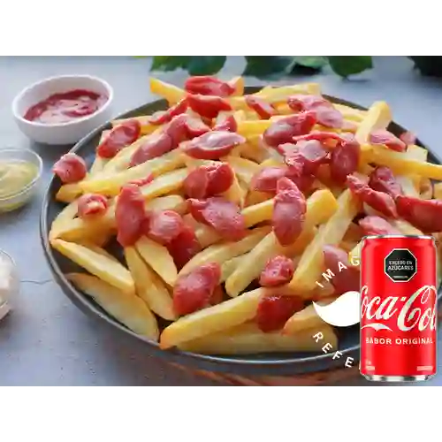 Combo Salchipapas la Jefa + Coca Cola Original 235 ml