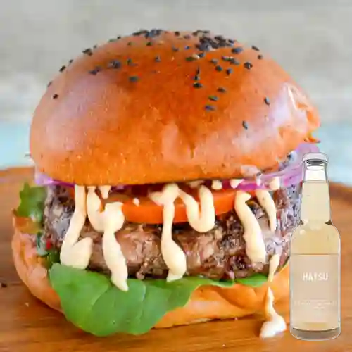 Hamburguesa Res Tocino +Hatsu Uva Blanca&Romero 300ml