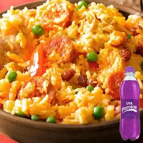Combo Arroz con Pollo + Postobon Uva 400 ml