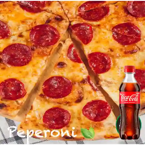 Combo Pizza Peperoni 22 Cm + Coca Cola Original 400 ml