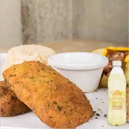 Combo Falafel Al Plato + Acqua Frutos Citricos 500 ml