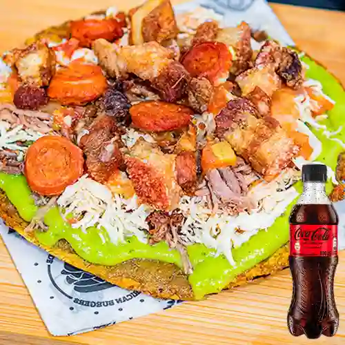 Combo Patacón con Todo + Coca Cola Sin Azúcar 400 ml