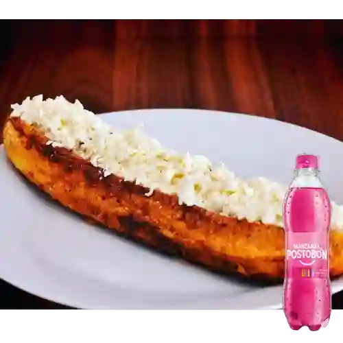 Combo Canoa de Platano con Queso + Manzana 400 ml